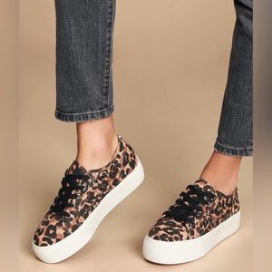 Steve Madden platform animal print sneakers, size 9
